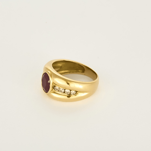 Bague 52 Bague en Or jaune 18k Rubis 58 Facettes DV31541-2
