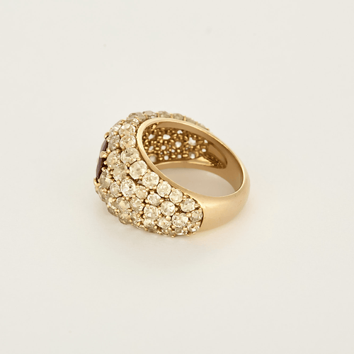 Bague 54 Bague en Or rose 18k Rubis 58 Facettes DV31385-2