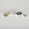 Boucles d'oreilles Boucles d'oreilles pendantes en or blanc, diamant, améthyste, topazes, péridot, améthyste 58 Facettes DV16843-25