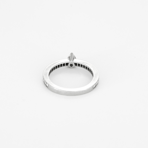 Bague 50 Chaumet -Eclat d'Eternité  - Bague en platine, diamant poire 0.18 carat environ. 58 Facettes DV22486-8