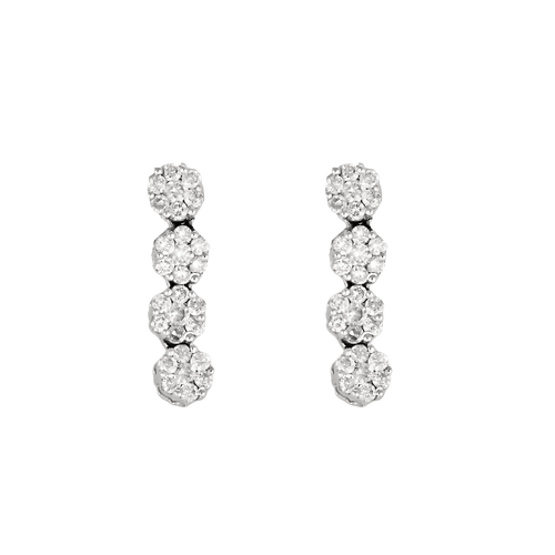 Boucles d'oreilles Boucles d'oreilles en Or blanc 18k Diamant 58 Facettes DV31073-2
