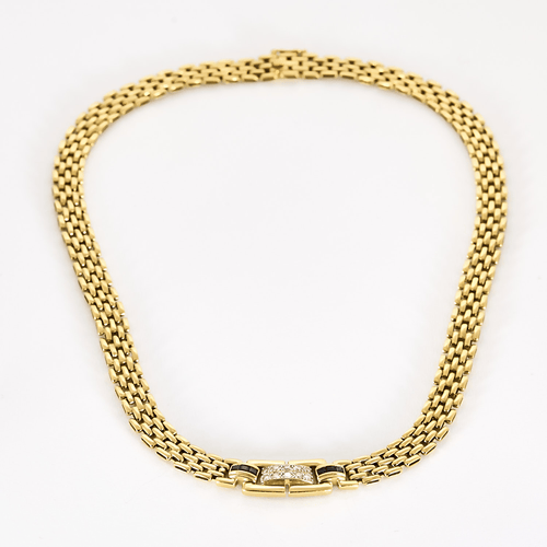 Collier Collier en Or jaune 18k Diamant and Saphir 58 Facettes DV31210-3
