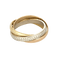 Bague 54 CARTIER -  Trinity, petit modèle, semi-pavée - Bague trois ors et diamants 58 Facettes DV16843-8