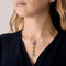Collier Collier en or gris et pendentif 14K diamants, améthyste, quartz et topaze bleu 58 Facettes DV16843-16