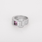 Bague 50 PIAGET - Miss Protocole - Bague en or gris , saphir rose et diamants 58 Facettes DV10300-1