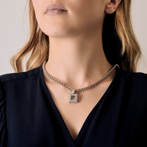 Collier CHOPARD - Happy Diamond - Collier en or gris et diamants 58 Facettes DV28992-3