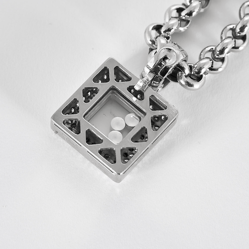 Collier CHOPARD - Happy Diamond - Collier en or gris et diamants 58 Facettes DV28992-3