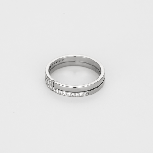 Bague 52 Dinh Van- Seventies - PM-  Bague en or gris et diamants 58 Facettes DV27788-4