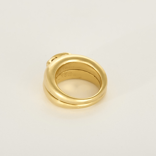 Bague 47.5 CHAUMET - Liens - Bague jonc en or jaune et diamants 58 Facettes DV31565-4