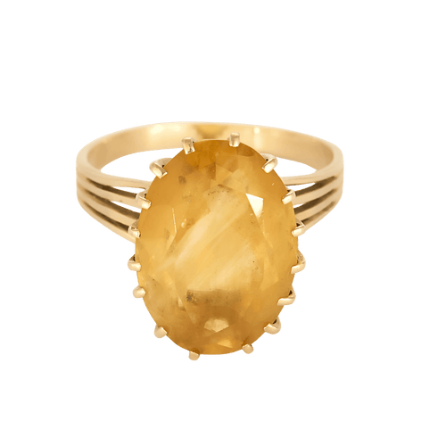 Bague 61.5 Bague en Or jaune 18k Citrine 58 Facettes DV4845-12