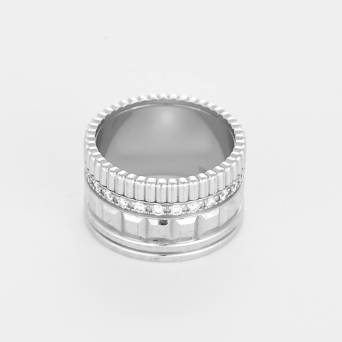 Bague 55 Boucheron - Quatre - Bague en or blanc et diamants 58 Facettes DV31319-1