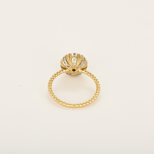 Bague 52 Bague en Or jaune & blanc 18k Diamant 58 Facettes DV31353-4