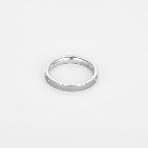 Bague 50 Alliance semi-pavée en or blanc et diamants 58 Facettes DV31590-2
