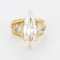 Bague 49 Bague or jaune diamant marquise 4.48 carats et petits diamants 58 Facettes DV31430-3