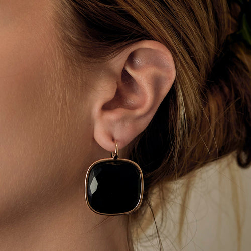 Pomellato - Victoria - Boucles d'oreilles en or rose, jais