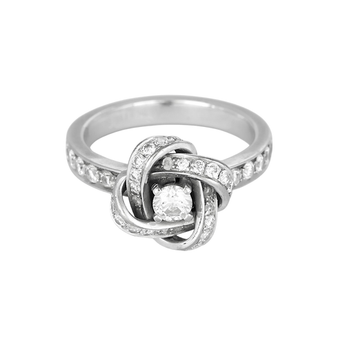 BOUCHERON - Pivoine - Bague en or blanc, diamants