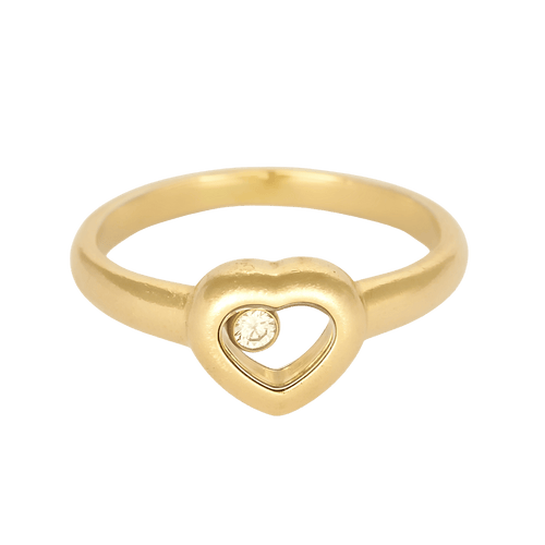 Bague 53 CHOPARD - Happy Diamonds - Amusante bague en or jaune et diamant 58 Facettes DV31888-1