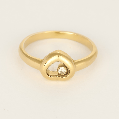 Bague 53 CHOPARD - Happy Diamonds - Amusante bague en or jaune et diamant 58 Facettes DV31888-1