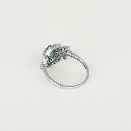 Bague en Or jaune 18k Emeraude and Diamant