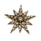 Élégante broche d'époque Napoléon III en or rose doublée d'argent à motif d'étoile