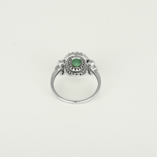 Bague en Or jaune 18k Emeraude and Diamant