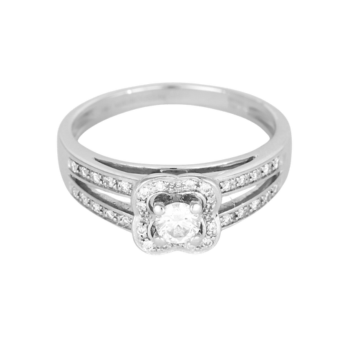 Bague 54 Mauboussin - Chance of love n°2 - Bague or gris et diamants 58 Facettes DV31088-1