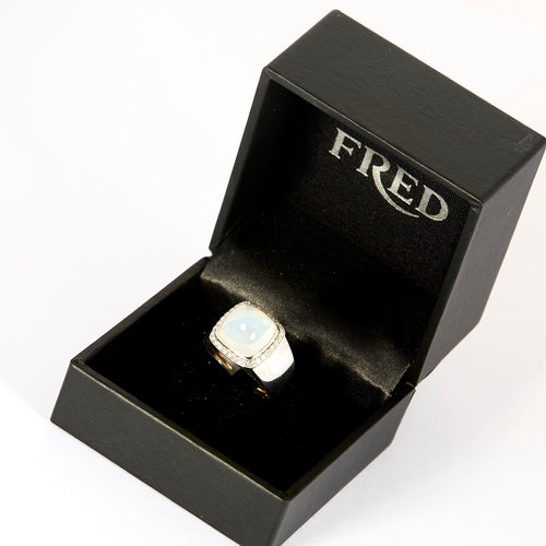 Other Bague en Or blanc 18k Moonstone
