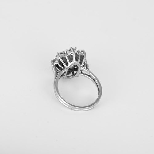 Bague 49 Bague marguerite or blanc et diamants : 1 carat environ 58 Facettes DV31868-3