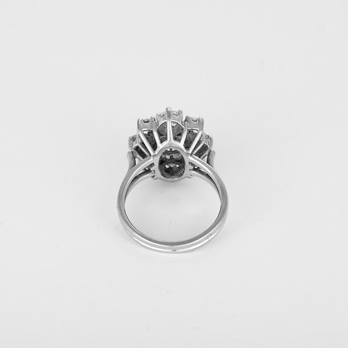 Bague 49 Bague marguerite or blanc et diamants : 1 carat environ 58 Facettes DV31868-3