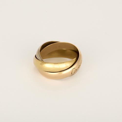 Bague 61 CARTIER - Trinity - Modèle Extra Large - Alliance trois ors 58 Facettes DV31737-1