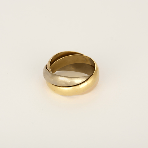 Bague 61 CARTIER - Trinity - Modèle Extra Large - Alliance trois ors 58 Facettes DV31737-1