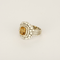 Bague en platine , citrine et diamants