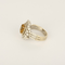 Bague en platine , citrine et diamants