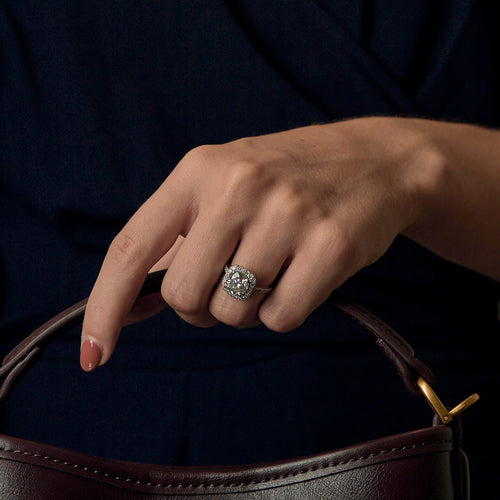 Bague en Or blanc 18k Diamants