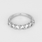 Bague 50 Élégante Demie-alliance en platine et diamants : 0,70 carat au total 58 Facettes DV31868-1