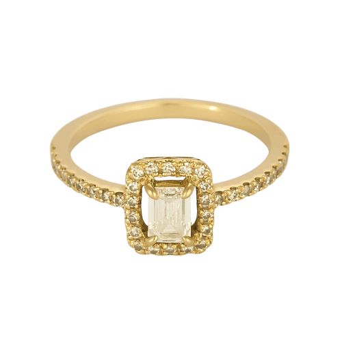 Bague en Or jaune 18k Diamants