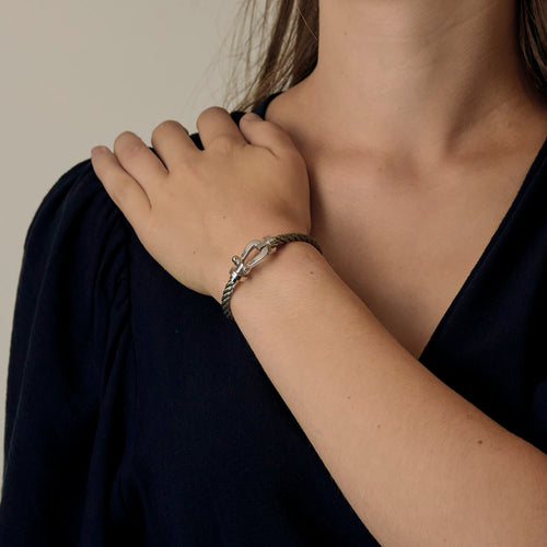 Bracelet FRED - FORCE 10 - Grand modèle Bracelet en Or blanc 18k 58 Facettes DV31916-1