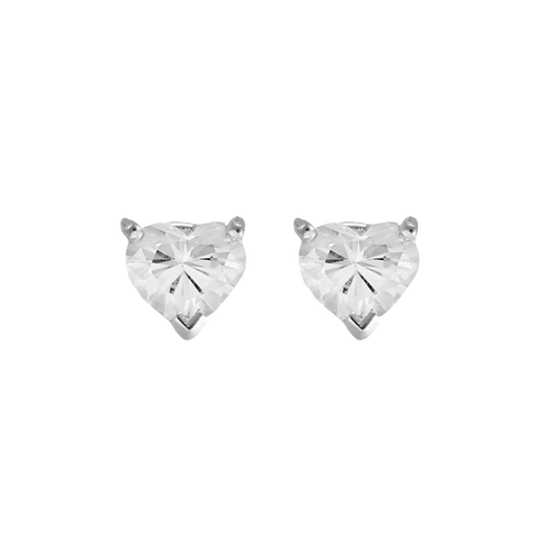 VAN CLEEF & ARPELS - Boucles d'oreilles puces en or blanc et diamants