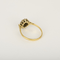 Bague 59 Bague marguerite en or jaune, or blanc, saphir et diamants 58 Facettes DV24789-2