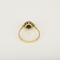 Bague 59 Bague marguerite en or jaune, or blanc, saphir et diamants 58 Facettes DV24789-2