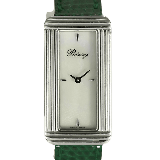 POIRAY - Ma Baguette - Ma première allongée - Montre en acier à boitier rectangulaire et à mouvement quartz