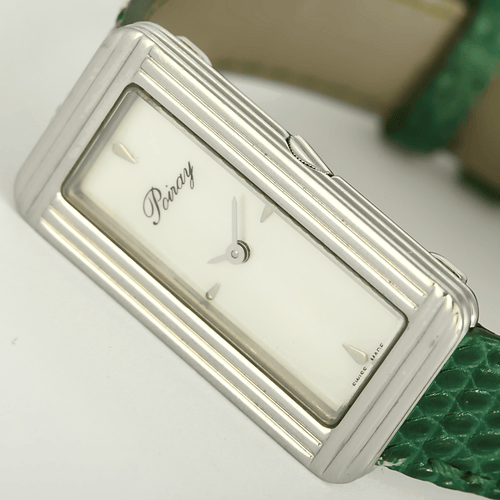 Montre POIRAY - Ma Baguette - Ma première allongée - Montre en acier à boitier rectangulaire et à mouvement quartz 58 Facettes DV11015-3