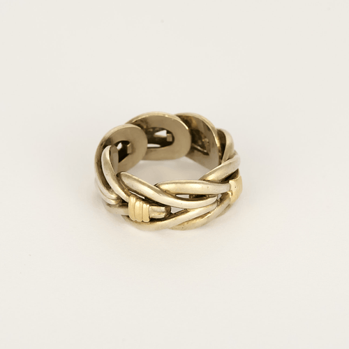 Bague Or jaune 18k et Argent