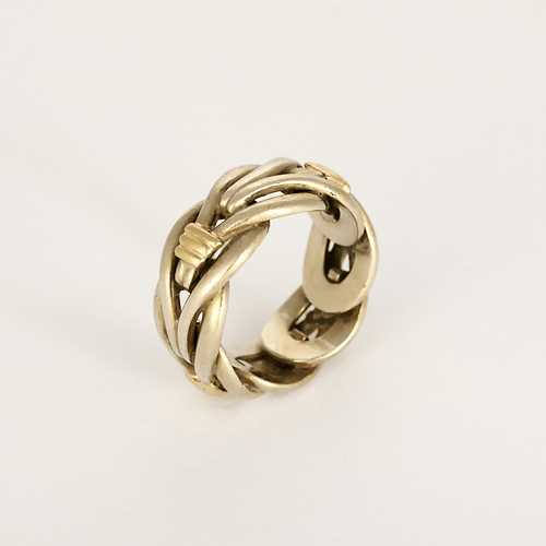 Bague Or jaune 18k et Argent