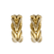Boucles d'oreilles Christofle - Paire de Boucles d'Oreilles en or jaune 18K (750 millièmes) et argent ( 925 millièmes) à maille chevrons alternés d'attaches godronnées 58 Facettes DV31712-9
