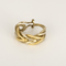 Boucles d'oreilles Christofle - Paire de Boucles d'Oreilles en or jaune 18K (750 millièmes) et argent ( 925 millièmes) à maille chevrons alternés d'attaches godronnées 58 Facettes DV31712-9