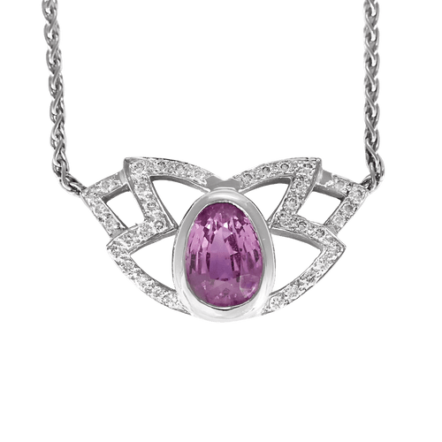Collier Mellerio - Flore - Collier en Or blanc 18k Saphir 58 Facettes DV32013-2