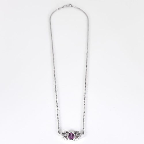 Mellerio - Flora - Collier en Or blanc 18k Saphir