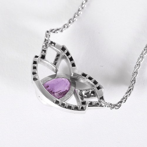 Collier Mellerio - Flore - Collier en Or blanc 18k Saphir 58 Facettes DV32013-2