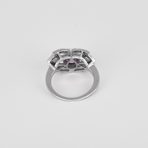 MELLERIO - FLORE Bague en Or blanc 18k Saphir